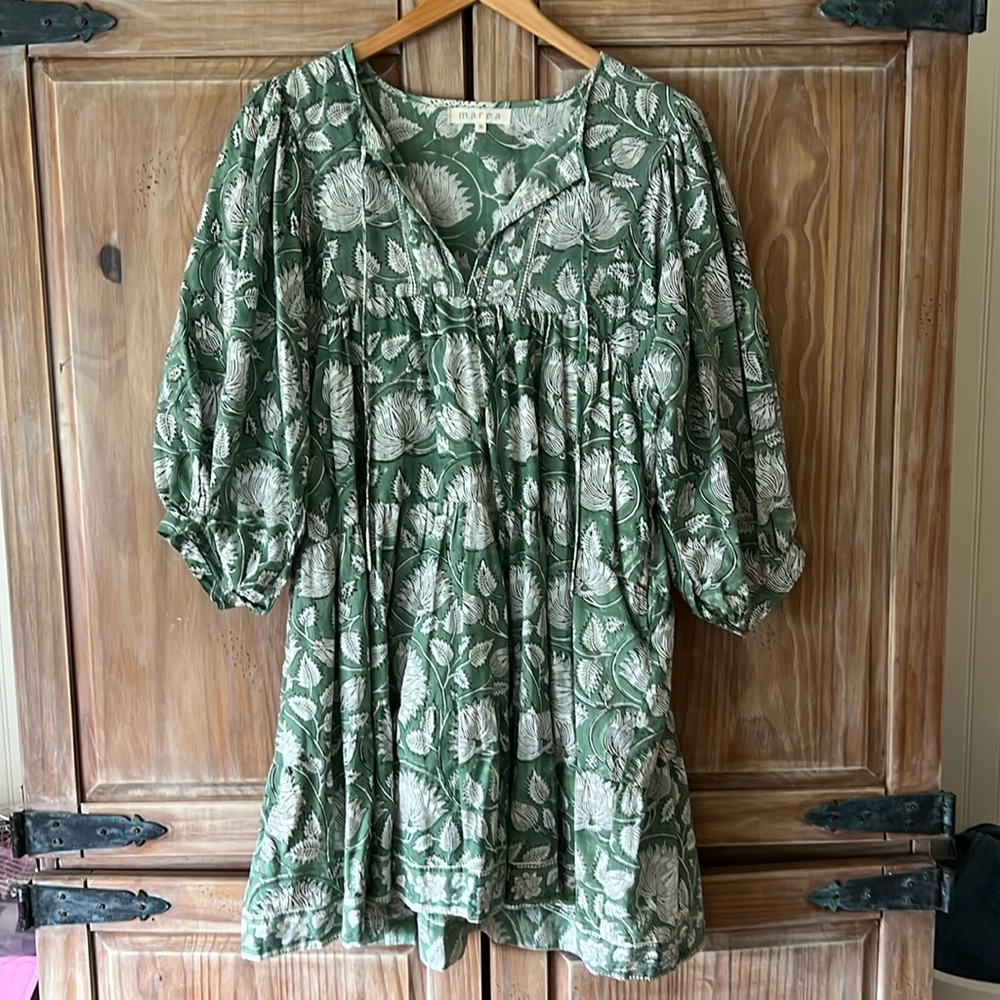 Marea Green Floral Women's Dress - Picture 1 of 6